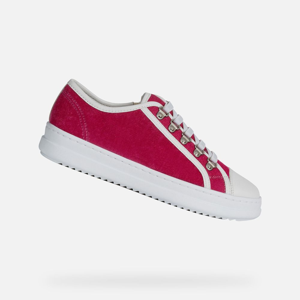 Basket Geox Pontoise - Rouge/Blanche - Femme 234791-CUS